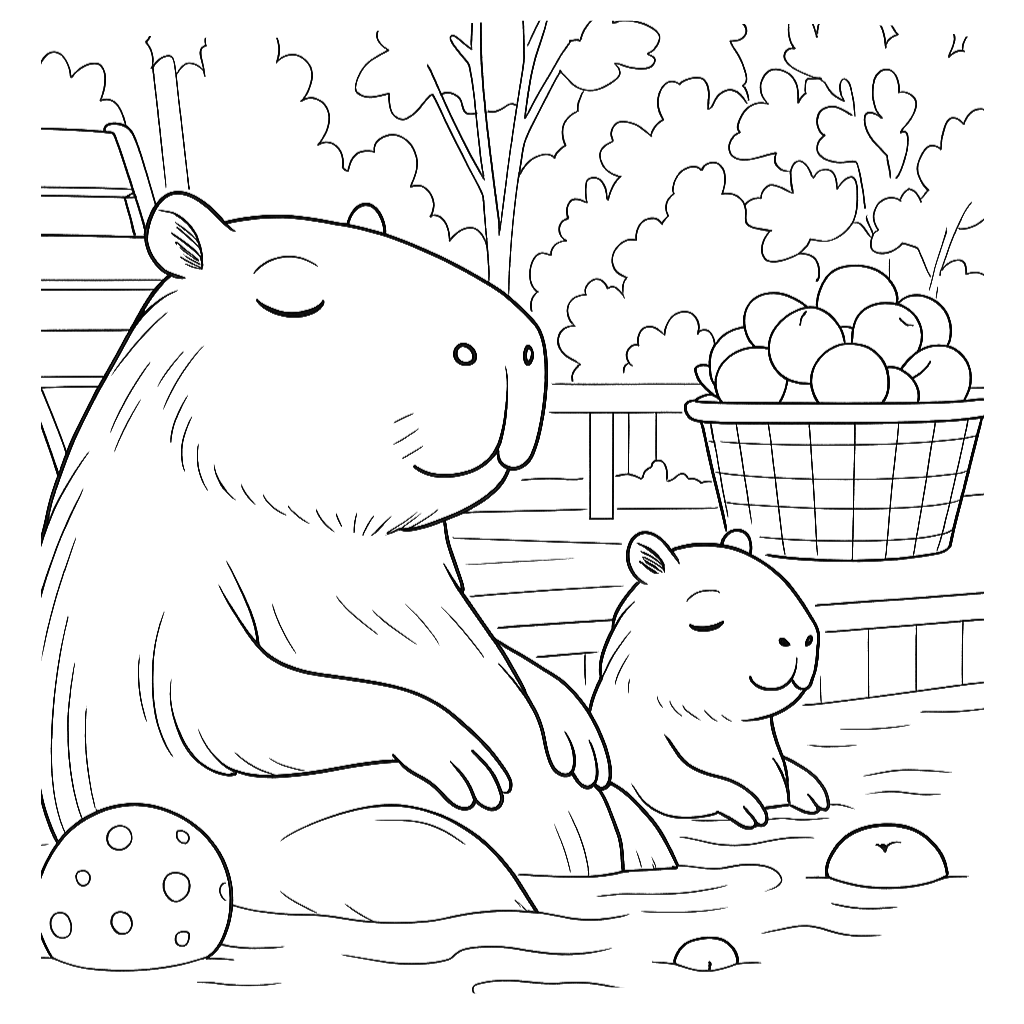 Free coloring page - The best thing to do is to chill with you